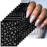 Corabsar: stickers navideños copos de nieve plateados para un acabado festivo y duradero.