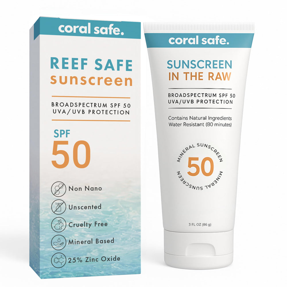 Coral Safe crème solaire minérale SPF50 en bouteille voyage, protection portable