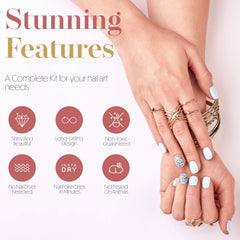 CoralBeau pinza para uñas y herramienta de punteado para detalles precisos.