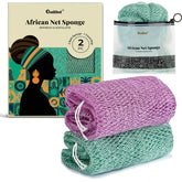 CORATED esponja de red africana con nudos para exfoliar y dejar la piel suave