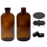 Cornucopia Brands botella de vidrio ámbar de 16 oz para almacenamiento seguro