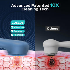 COSLUS cepillo facial con rotación dual para piel sensible o grasa.