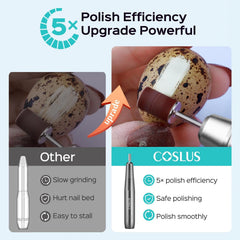 COSLUS kit manicura pedicura portátil, listo para uso en casa o viaje