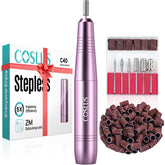 COSLUS Lima eléctrica portátil con motor potente para limar uñas con precisión.