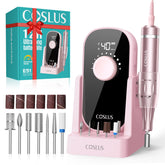 COSLUS perforadora de uñas eléctrica profesional con 40000 rpm para acabado suave