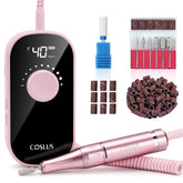 COSLUS taladro eléctrico para uñas compacto y potente para acabado suave en casa.