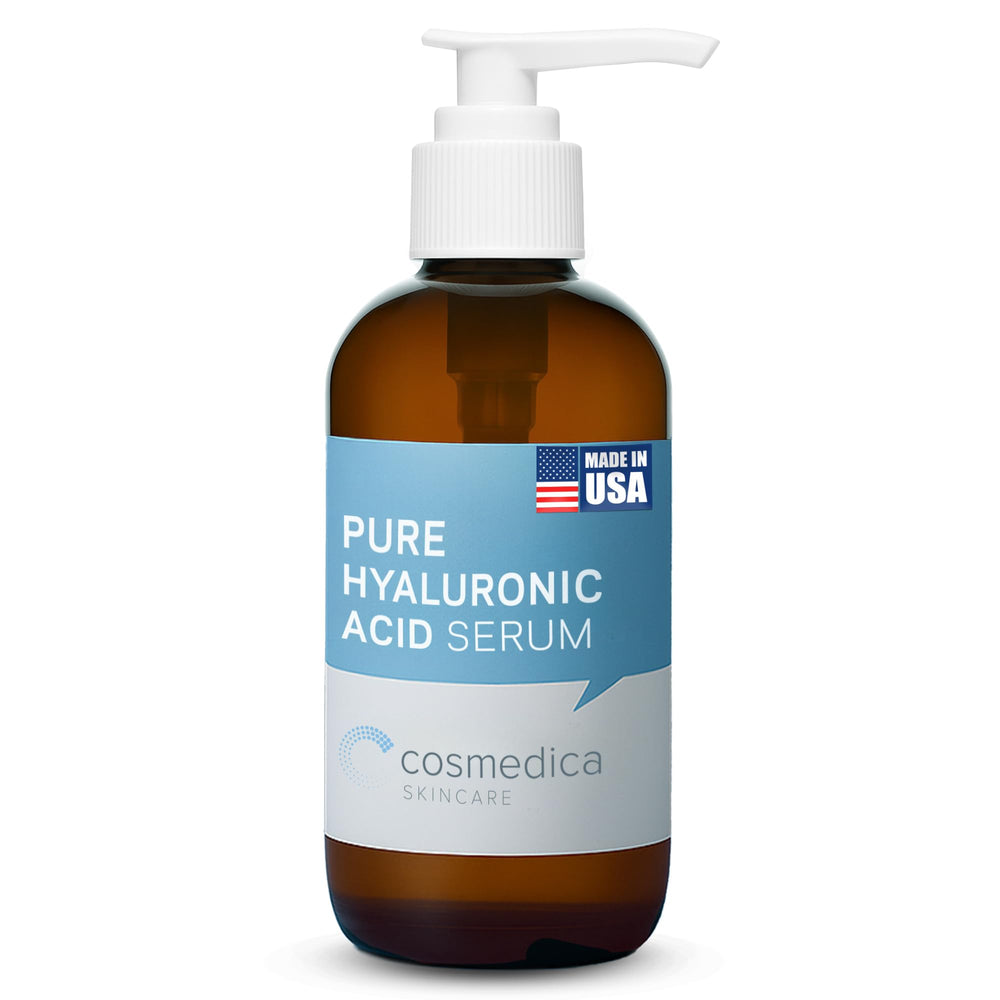 cosmedica serum acido hialuronico puro en botella 8oz para hidratacion diaria