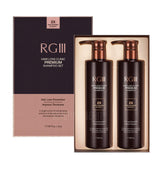 COSMOCOS RG3 Premium Shampoo botella con ginseng rojo para fortalecer el cabello.