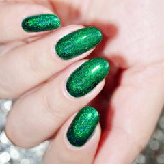COSMOO Glitter Verde Oscuro – acabado brillante que refleja la luz