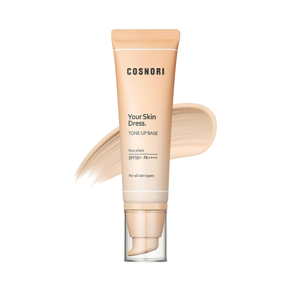 COSNORI base tono porcelana en envase, color suave para piel uniforme