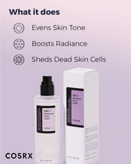 COSRX 7% ácido glicólico Whitehead Power Liquid: textura del tónico exfoliante en primer plano