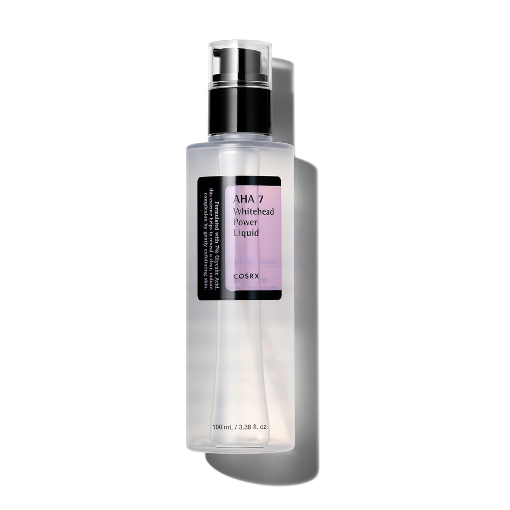 COSRX botella del exfoliante, ácido glicólico al 7% para exfoliar suavemente la piel.