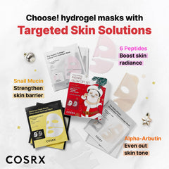 COSRX masque hydrogel à l'alpha-arbutine pour un teint uniforme et clair.