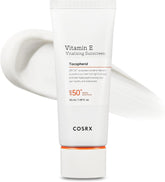 COSRX Vitamina E protector solar facial en botella, protección diaria para piel expuesta al sol.