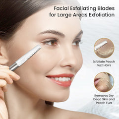 COSYLIFE herramienta dermaplaning, cuchillas serradas, modelan cejas con precisión.
