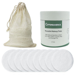 Cottonessence estuche redondo de almacenamiento, organiza fácilmente tus discos reutilizables.