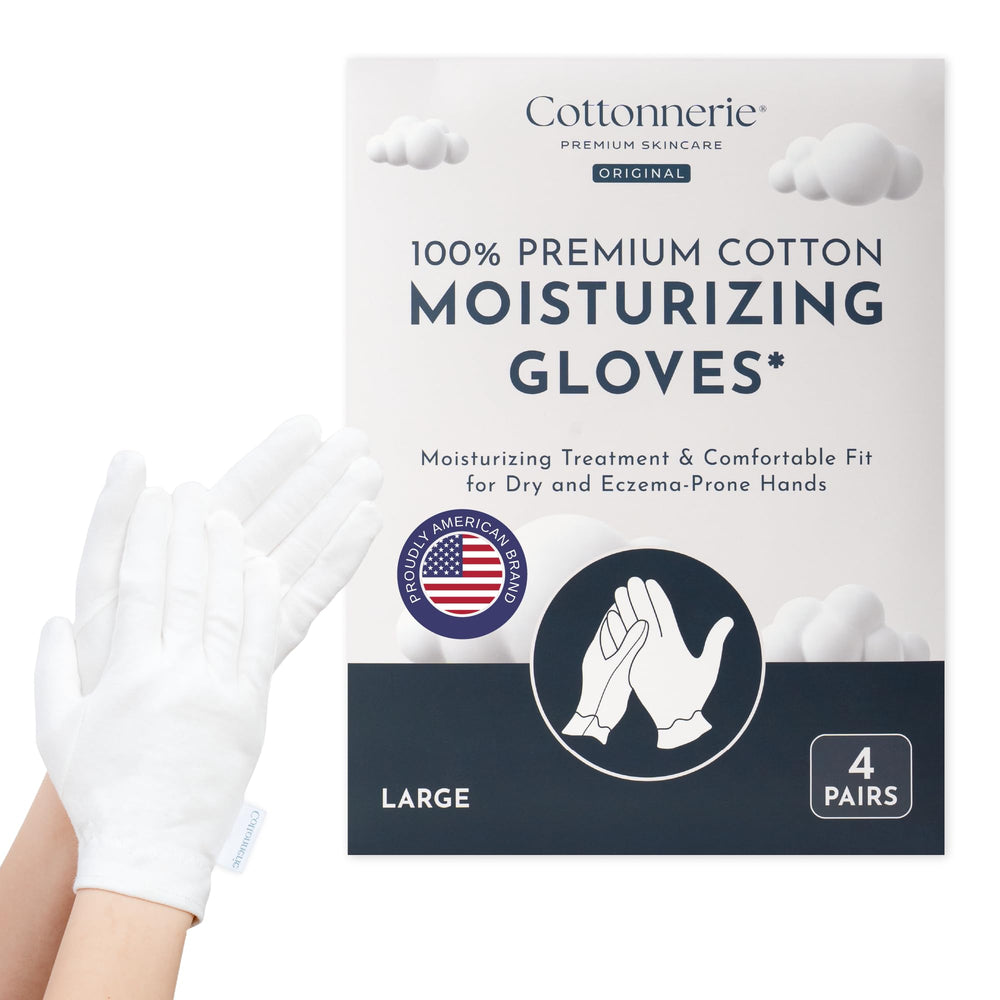 Guantes Cottonnerie originales para dormir, suavidad y cuidado nocturno de las manos.