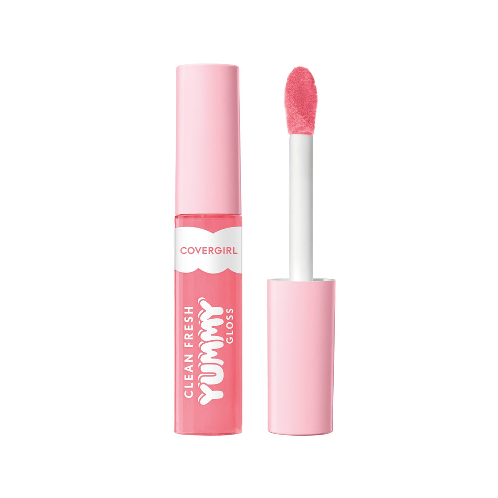 COVERGIRL Clean Fresh Yummy Gloss con aplicador preciso para un brillo suave y hidratante.