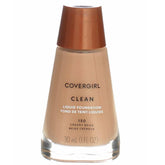 COVERGIRL Clean Foundation en botella, acabado natural y ligero.