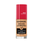 COVERGIRL Outlast Extreme Wear, botella y aplicación, cobertura natural y duradera