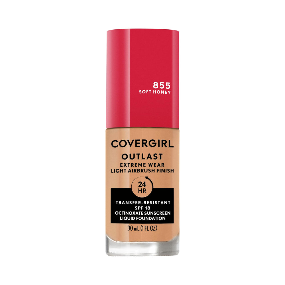 Covergirl Outlast Extreme Wear en botella con acabado natural y duradero.