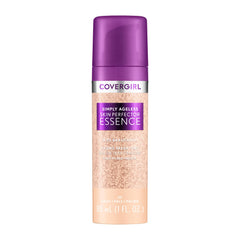 Covergirl Simply Ageless botella-esencia, acabado radiante e hidratación duradera.