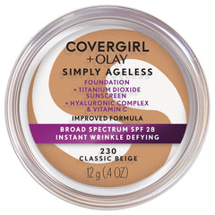 COVERGIRL Simply Ageless fundación envase para cobertura suave.
