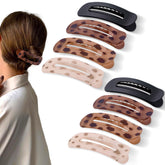 Pinza plana grande de Cptots en negro mate, sujeción estable para cabello fino.