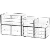 CQ Acrylic Organizador de maquillaje con 14 cajones para acceso rápido y orden.