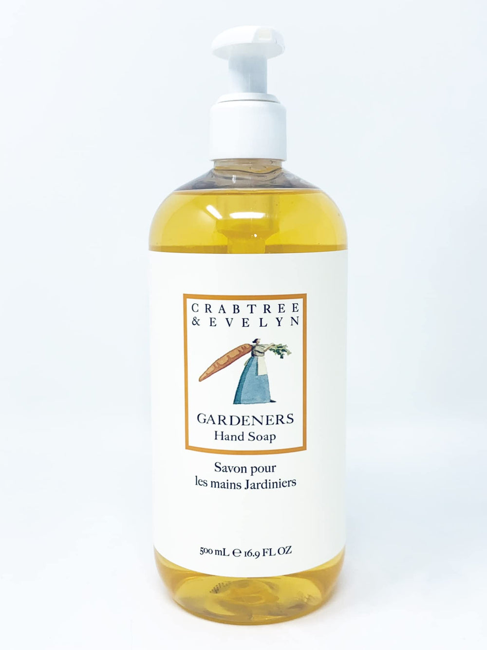 Crabtree & Evelyn Jabón Jardineros frasco vertido: aroma herbal suave para limpieza suave.