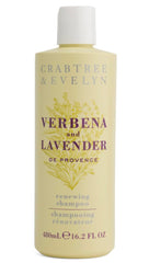 Crabtree & Evelyn Verbena y Lavanda de Provenza, botella de champú renovador, aroma suave y floral.