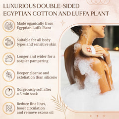 CraftsOfEgypt paquete de dos esponjas veganas para ducha.