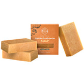 Crate 61 Organics barra jabón jengibre-cardamomo para piel suave y fresca.