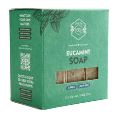 Crate 61 Organics Jabón en barra, ingredientes naturales destacan aromas.