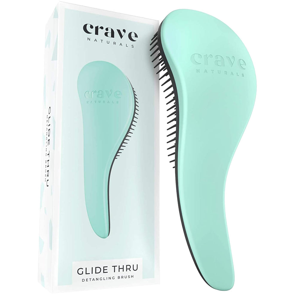 Crave Naturals Biggie Glide Thru cepillo desenredante para deslizamiento suave