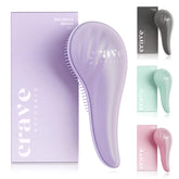Cepillo Crave Naturals desenredante grande morado para desenredar sin dolor