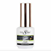 Cre8tion capa superior gel luminosa brilla en oscuridad para uñas llamativas.