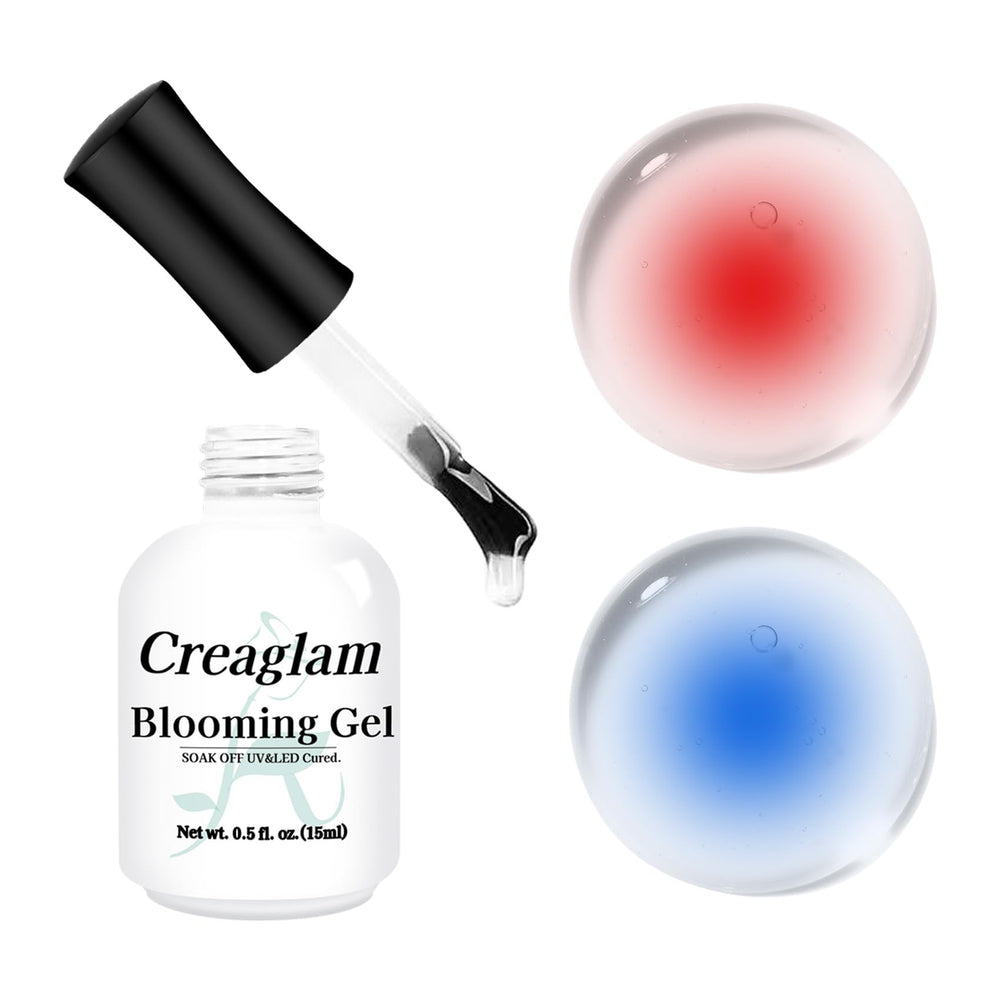 Creaglam gel de floración 15 ml en envase, ideal para practicar en casa.