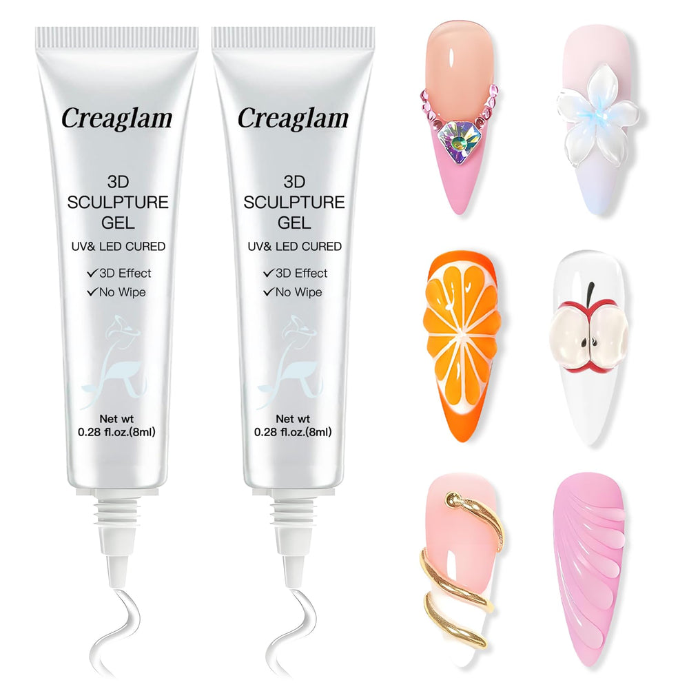 Creaglam kit arte uñas 3D: diseño con gel.