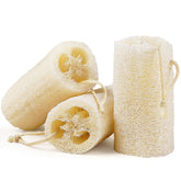 Createjoya lufa natural de 5 pulgadas, conjunto de 3 para exfoliación suave.