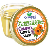Creation Pharm Calendula Comfrey Salve: envase elegante y conveniente para uso diario.