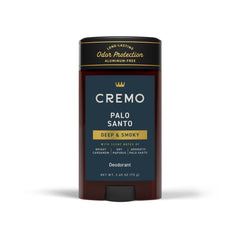 Cremo Palo Santo desodorante para hombre en lata, empaque compacto y práctico.