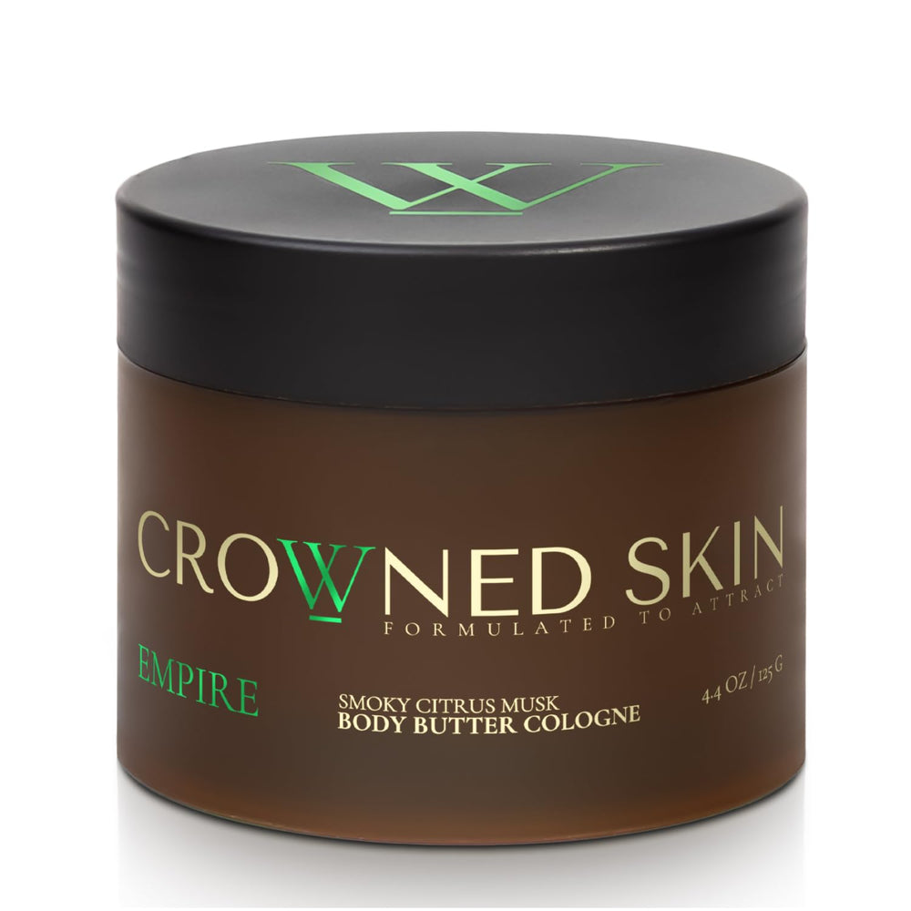 Crowned Skin Empire manteca corporal-colonia, hidratación duradera para la piel.