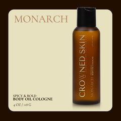 Crowned Skin Monarch, aplicación manual, aroma duradero que acompaña todo el día.