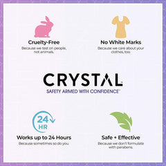Crystal Essence desodorante mineral roll-on lavanda: fragancia suave para días movidos.