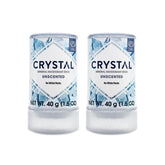 Crystal Essence barra mineral desodorante, empaque de viaje, protección duradera.