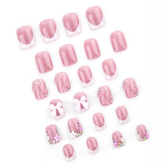 CTTHNBD acabado brillante en uñas pegadas, efecto glam duradero