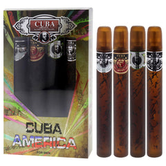 Cuba America frascos 4x35ml gris: aroma suave para encuentros casuales