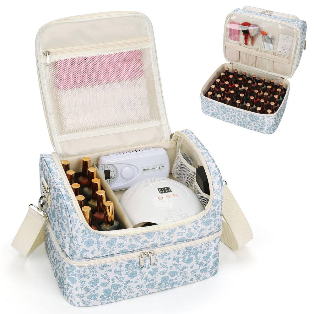 Cubetastic organizador de esmaltes con capacidad para 45 botellas, ideal para manicuras.