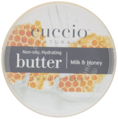 Cuccio Naturale Butter Blends hidratación de 24 horas para la piel suave.